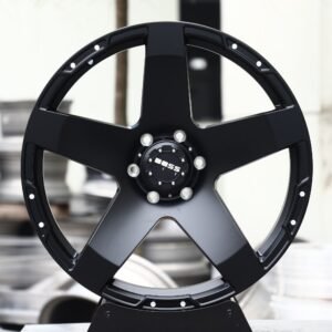 Chevrolet Silverado 1500 / F-150 Off-Road Forged Wheels – Matte Black 5-Spoke (6-Lug)