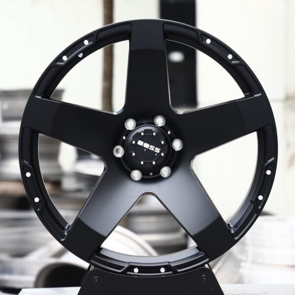 Chevrolet Silverado 1500 wheels – Matte Black 5-Spoke, front view