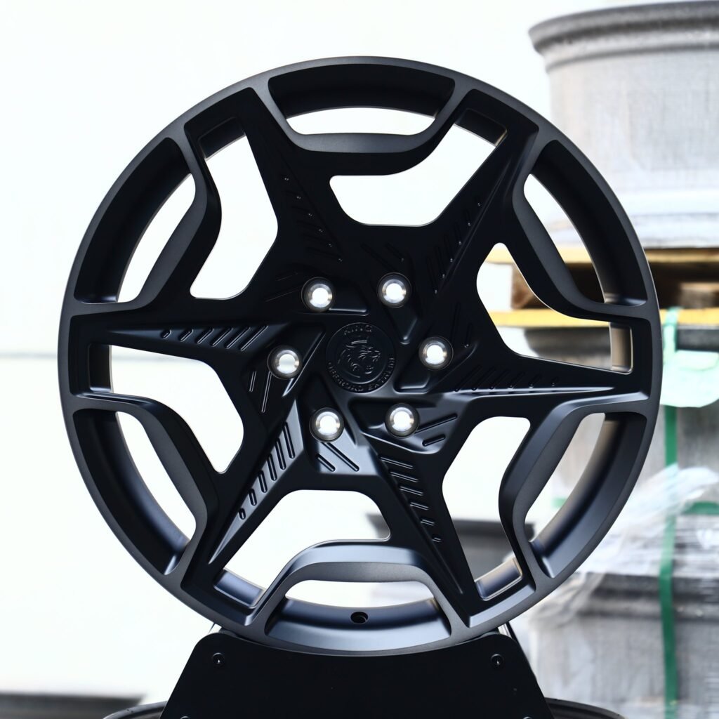 Матовые чёрные кованые диски для Chevrolet Silverado 1500 и Ford F-150, 6 спиц — ANK-77808