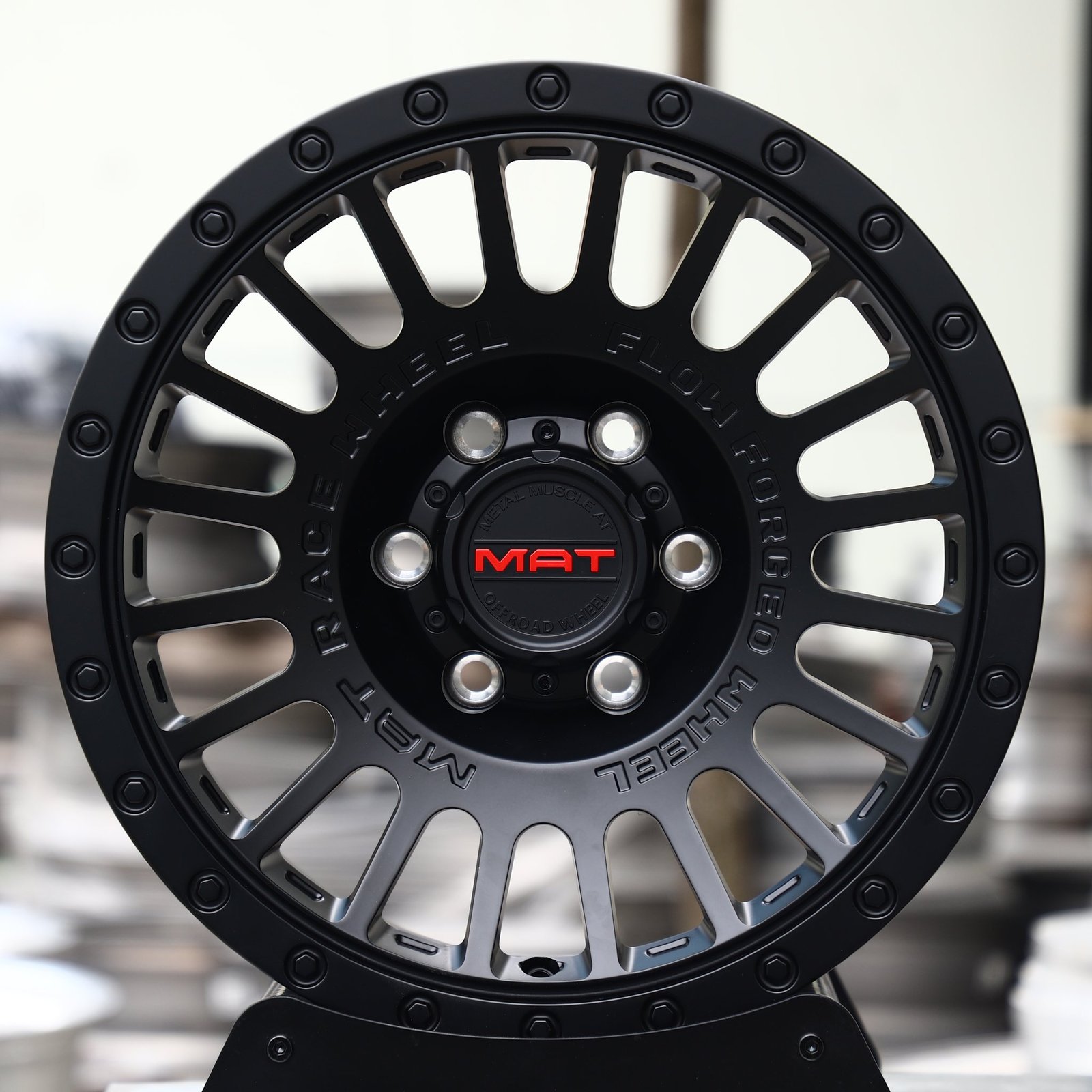Chevrolet Silverado 1500 wheels – Matte Black Multi-Spoke, front view