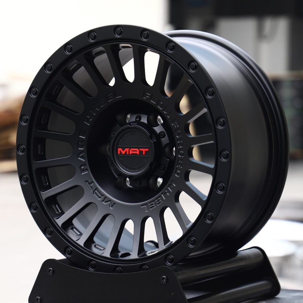 Ford F-150 wheels – Matte Black Multi-Spoke, angled view