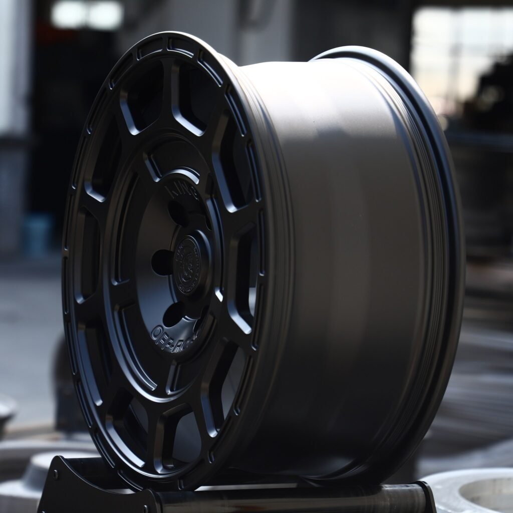 Toyota 4Runner wheels – Matte Black Slotted, lip and barrel detail