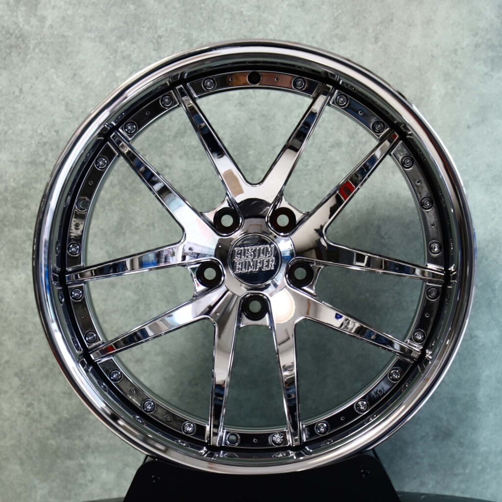 Audi R8 wheels – Chrome 10-Spoke Deep Dish 2-Piece, front view