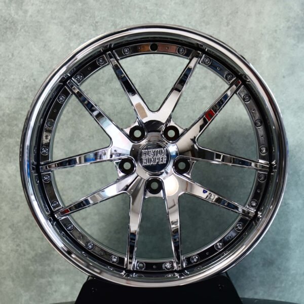 Audi R8 wheels – Chrome 10-Spoke Deep Dish 2-Piece, front view