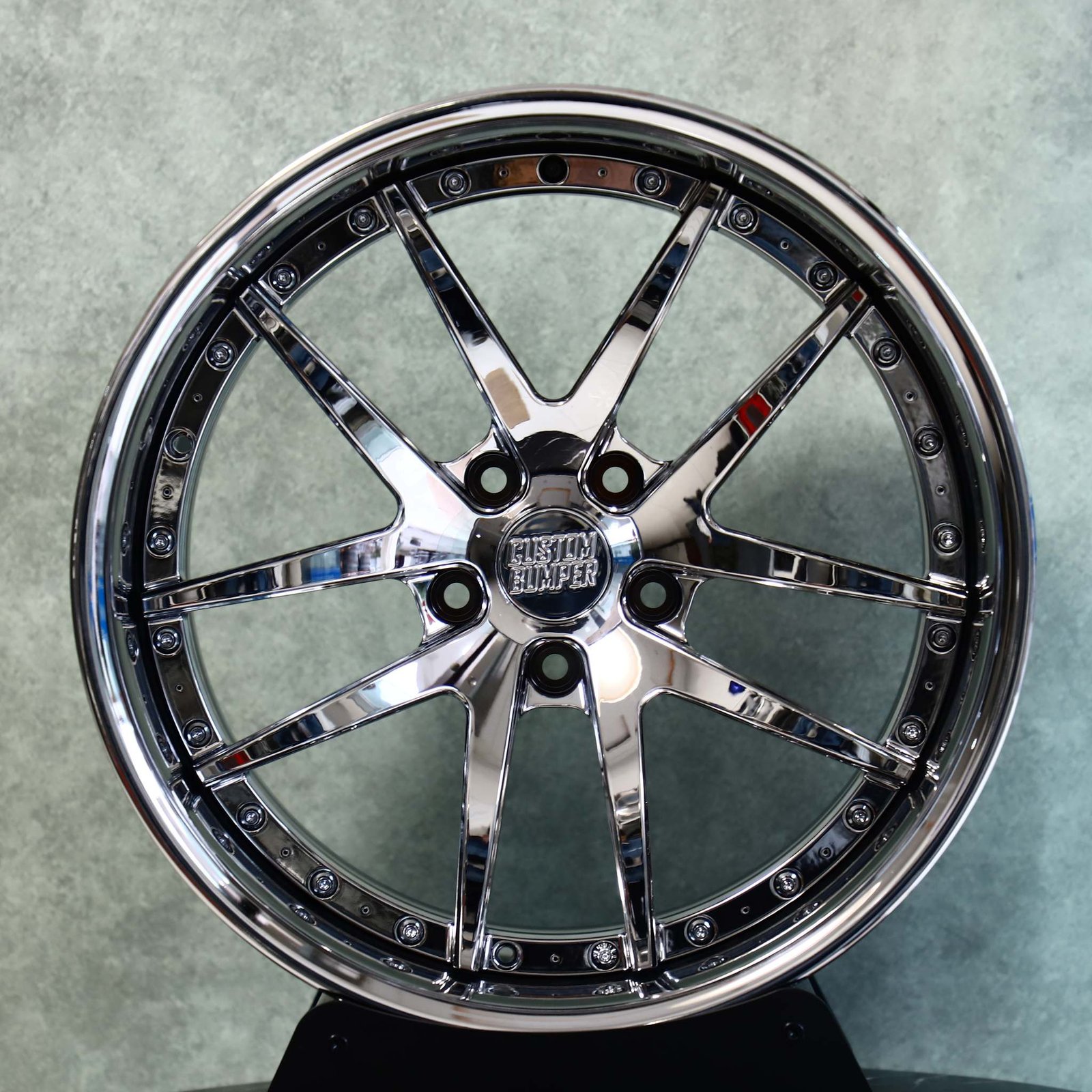 Audi R8 wheels – Chrome 10-Spoke Deep Dish 2-Piece, front view