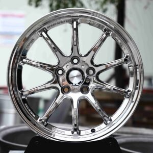Work-Style Chrome 10-Spoke Forged Wheels – Porsche 911 / M3 Fitment (5-Lug)
