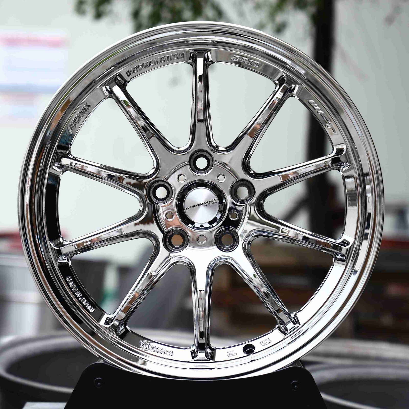 Porsche 911 wheels – Chrome 10-Spoke, front view