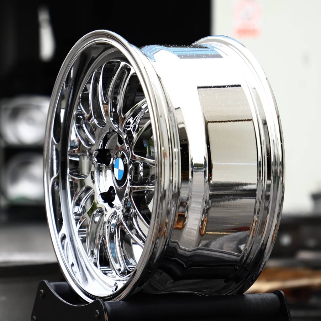 5x120 wheels – Chrome 10 Y-Spoke Deep Lip, side view