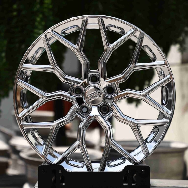 Audi A4 wheels – Chrome 10 Y-Spoke, front view