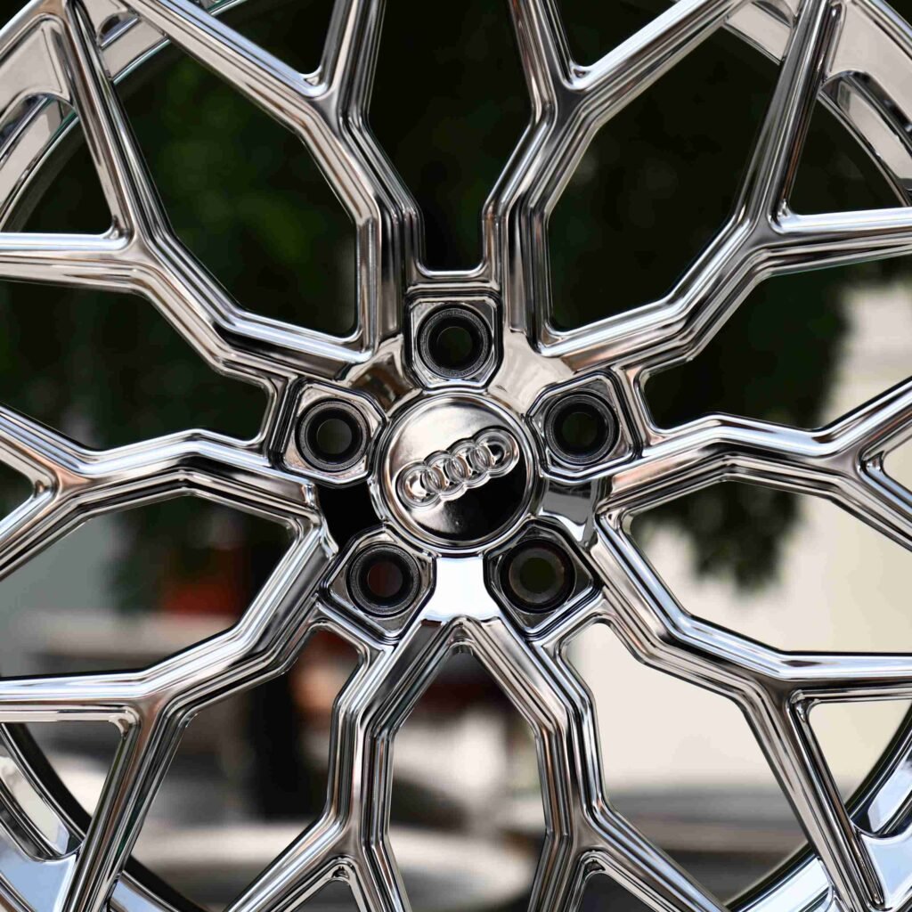 Audi RS3 8Y wheels – Chrome 10 Y-Spoke, lip and barrel detail