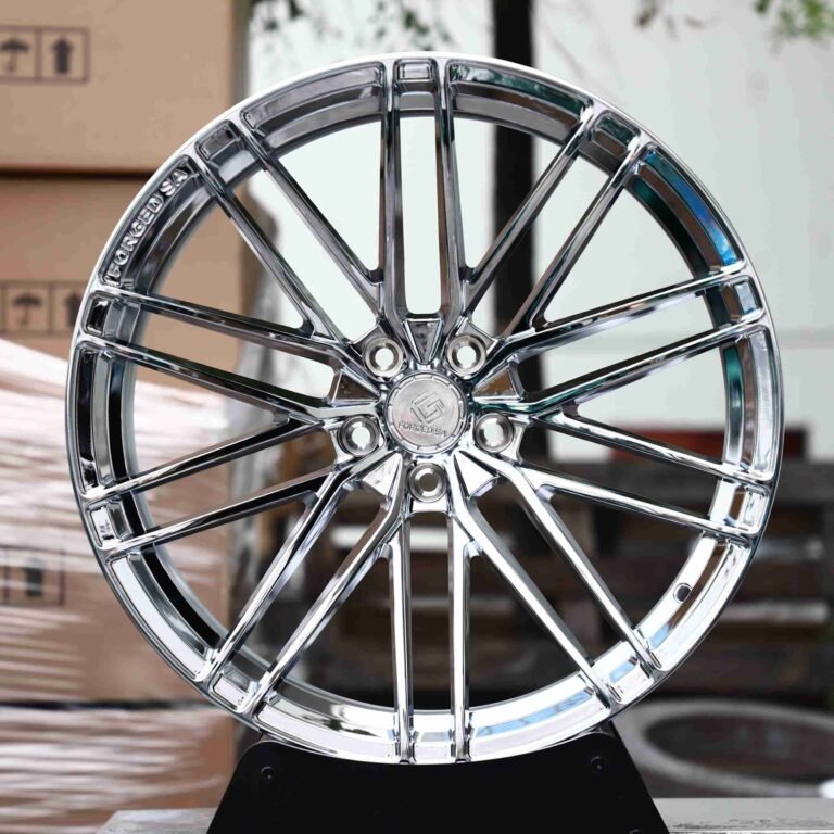 Porsche 911 wheels – Chrome 10 Y-Spoke, front view