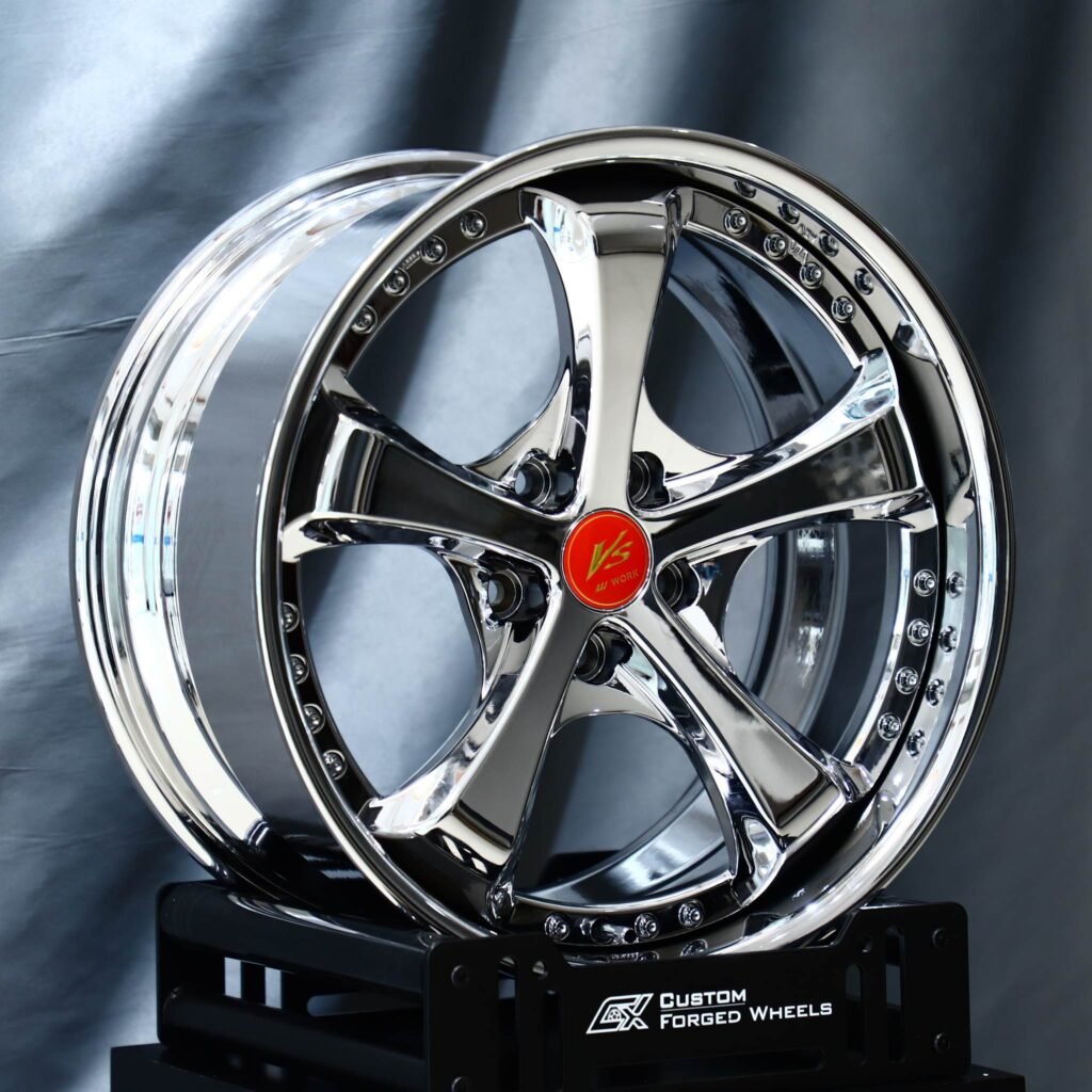 Chrome 2-Piece Deep Lip Forged Wheels - Porsche 911 / Audi R8 Fitment (5-Lug) view 2