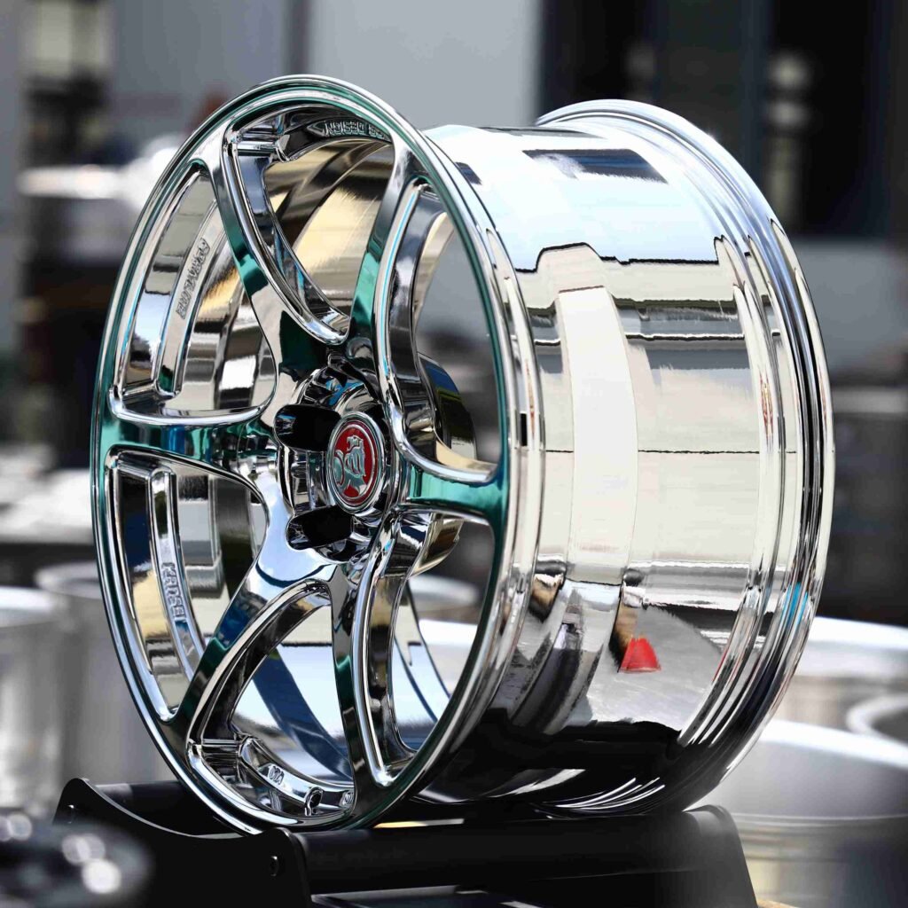 5x120 wheels – Chrome 5-Spoke (Holden OEM-Style), side view