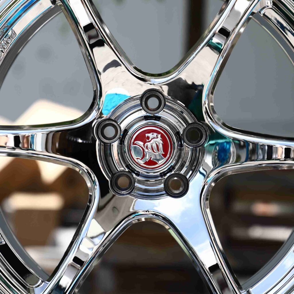 Holden HSV Avalanche wheels – Chrome 5-Spoke (Holden OEM-Style), lip and barrel detail