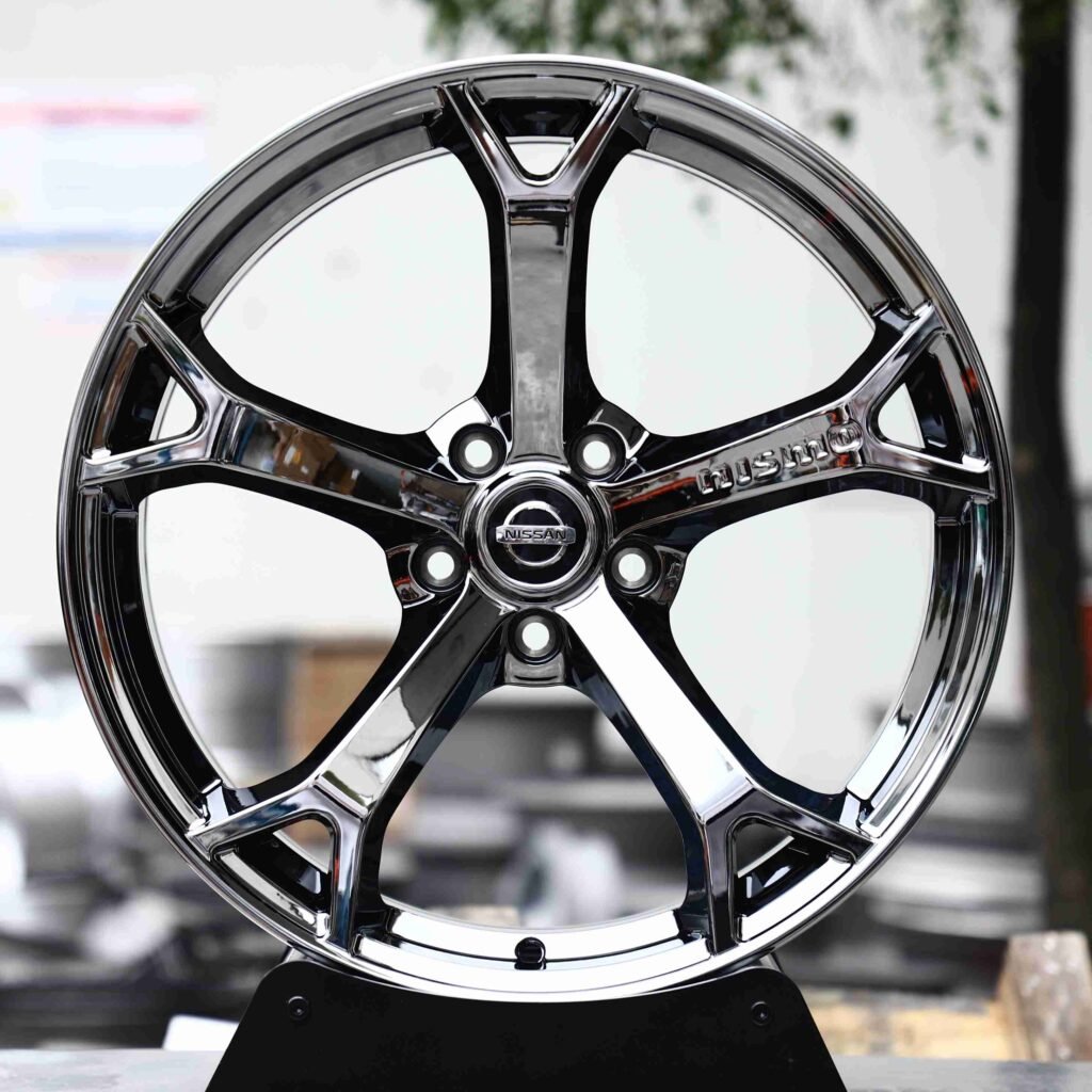 Chrome 5 Y-Spoke Forged Wheels - Nissan GT-R / Nissan 370Z Fitment (5-Lug) Monoblock forged wheel