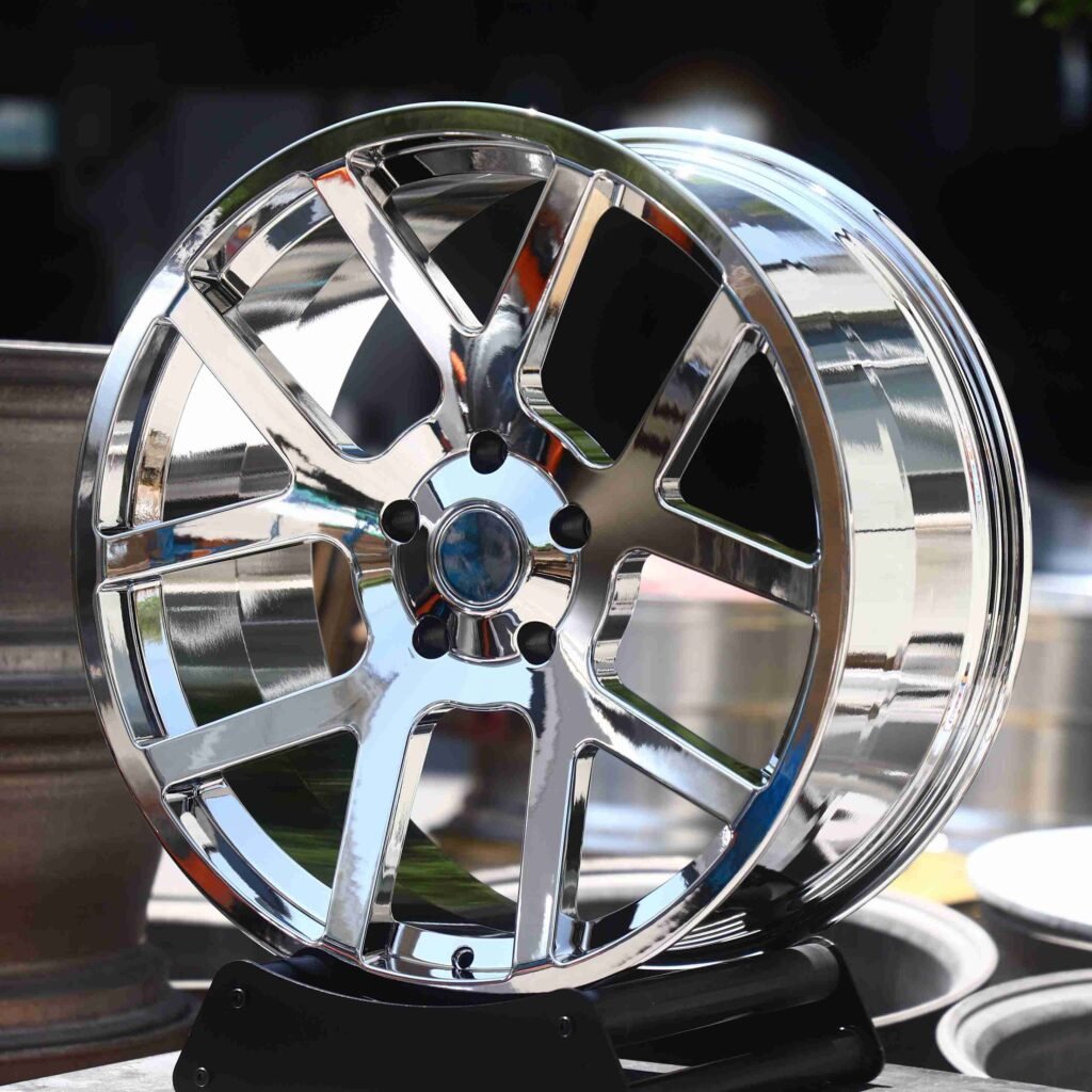 BMW M3 wheels – Chrome 5 Y-Spoke, angled view