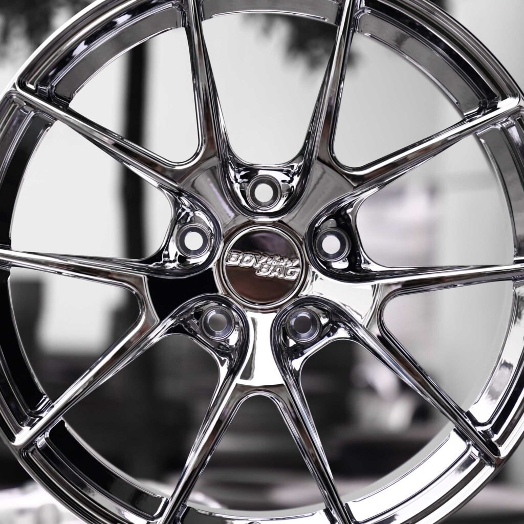 BMW M3 F80 wheels – Chrome 5 Y-Spoke, lip and barrel detail