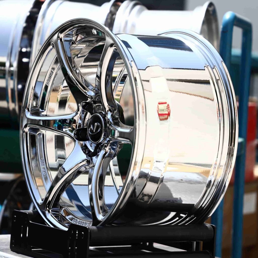 5x114.3 wheels – Chrome 6-Spoke, side view