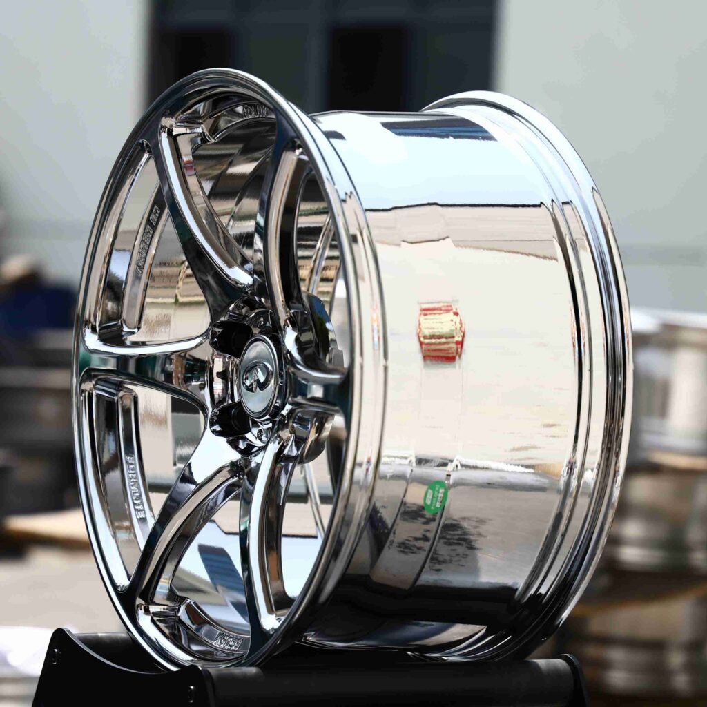 Chrome 6-Spoke Forged Wheels - Infiniti Q50 / Infiniti Q60 Fitment (5-Lug) view 3