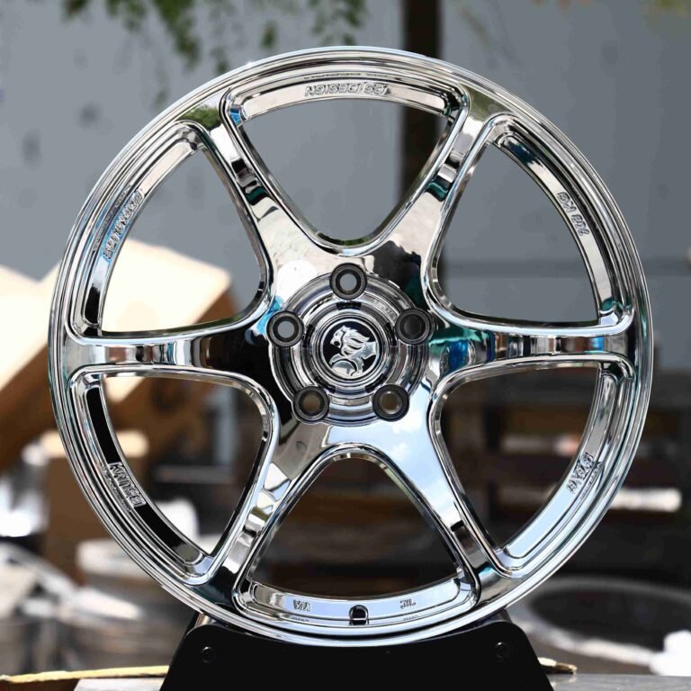 Toyota GR86 wheels – Chrome 6-Spoke, front view