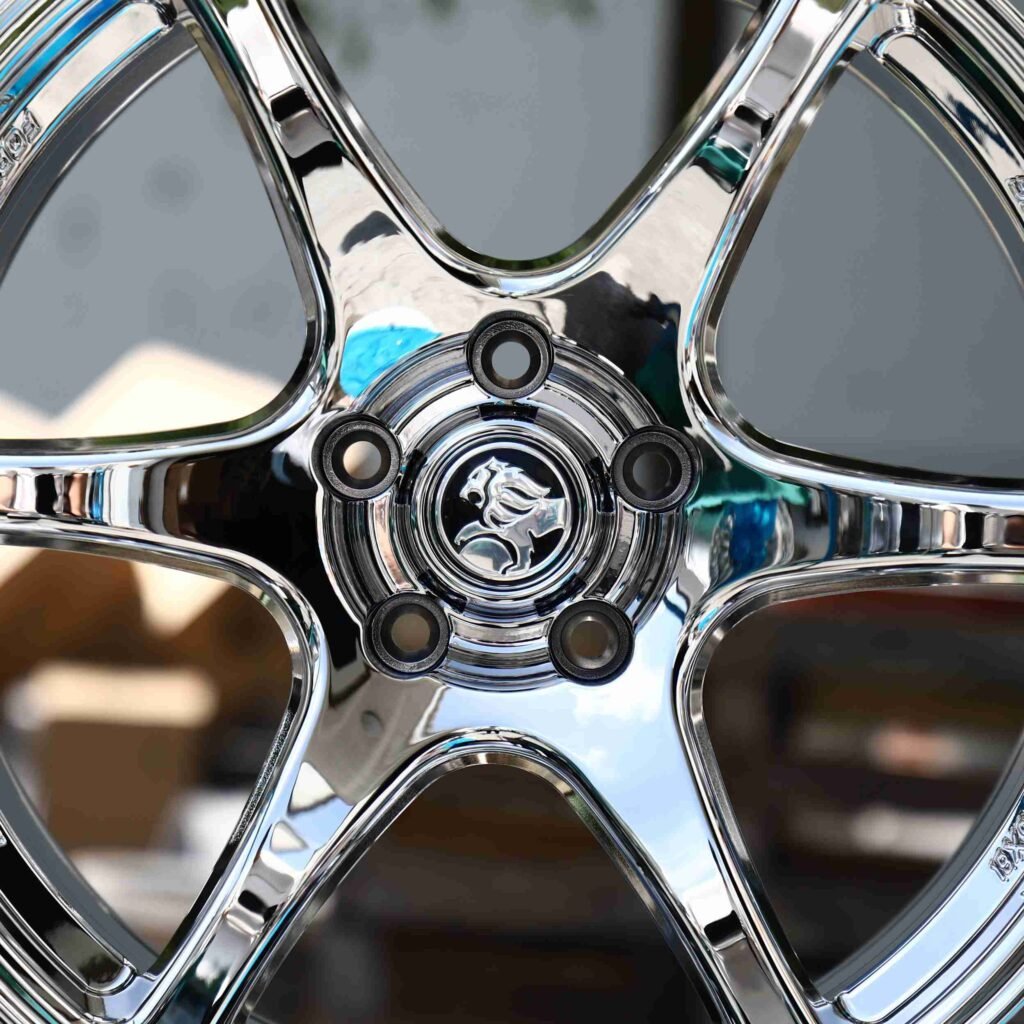 BMW M3 F80 wheels – Chrome 6-Spoke, lip and barrel detail