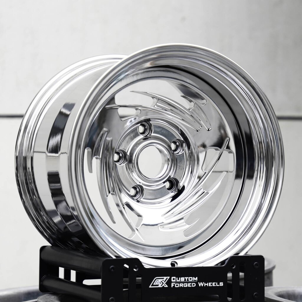 5x114.3 wheels – Chrome Aero Dish, side view