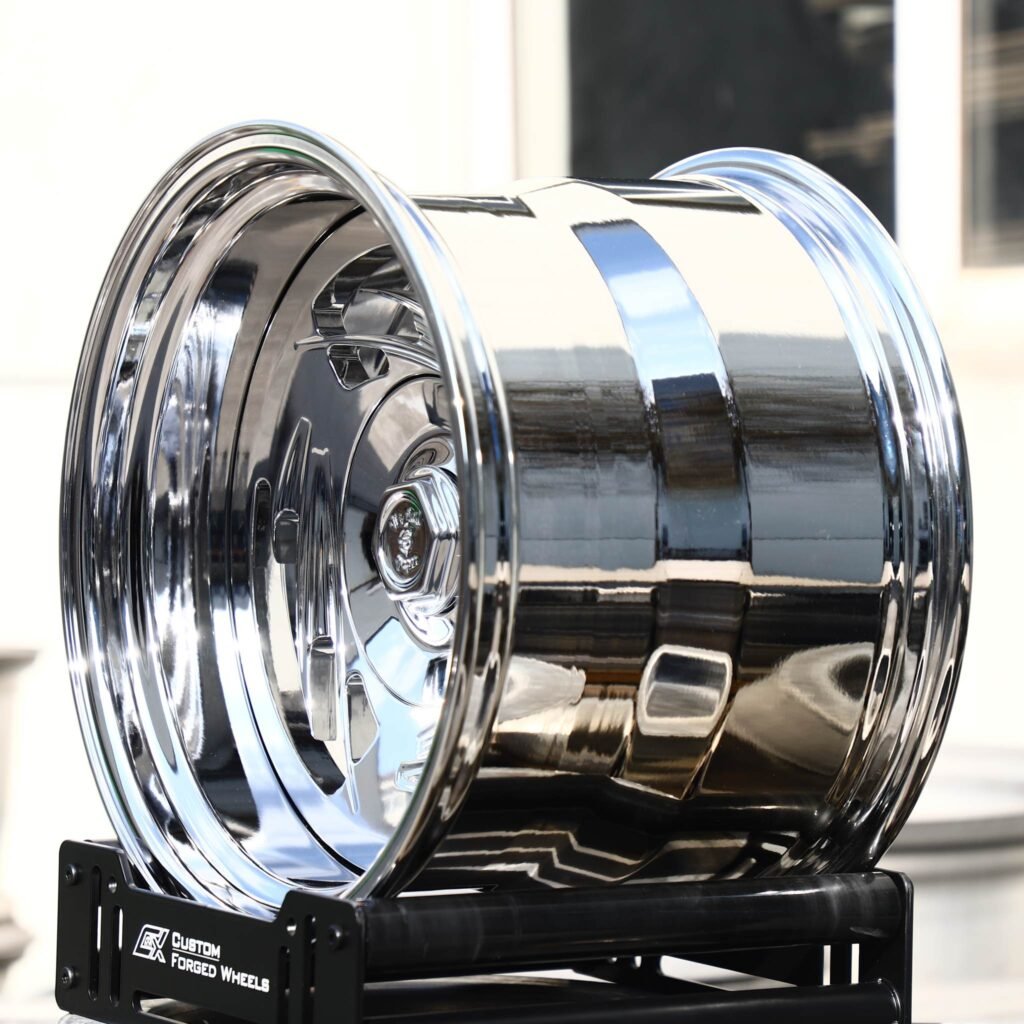 5x114.3 wheels – Chrome Aero Dish, side view