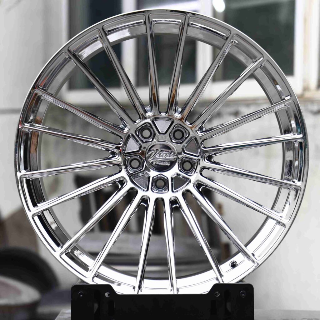 Porsche 911 wheels – Chrome, front view