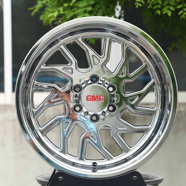GMC Sierra wheels – Chrome H-Type Spoke (GMC OEM-Style), front view