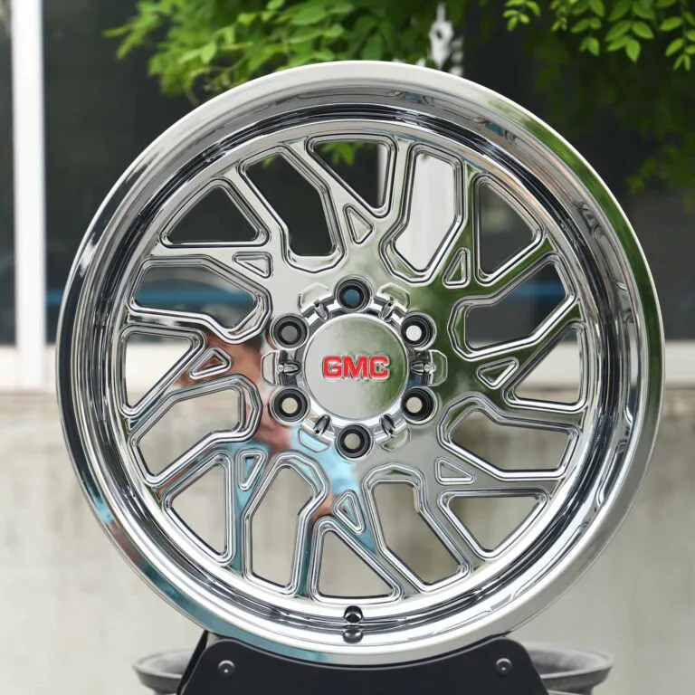 GMC Sierra wheels – Chrome H-Type Spoke, front view