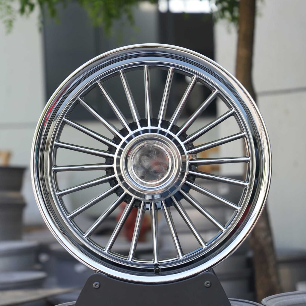 Chrome Multi-Spoke Forged Wheels - Audi A8 / BMW 7 Series Fitment (5-Lug) Monoblock forged wheel
