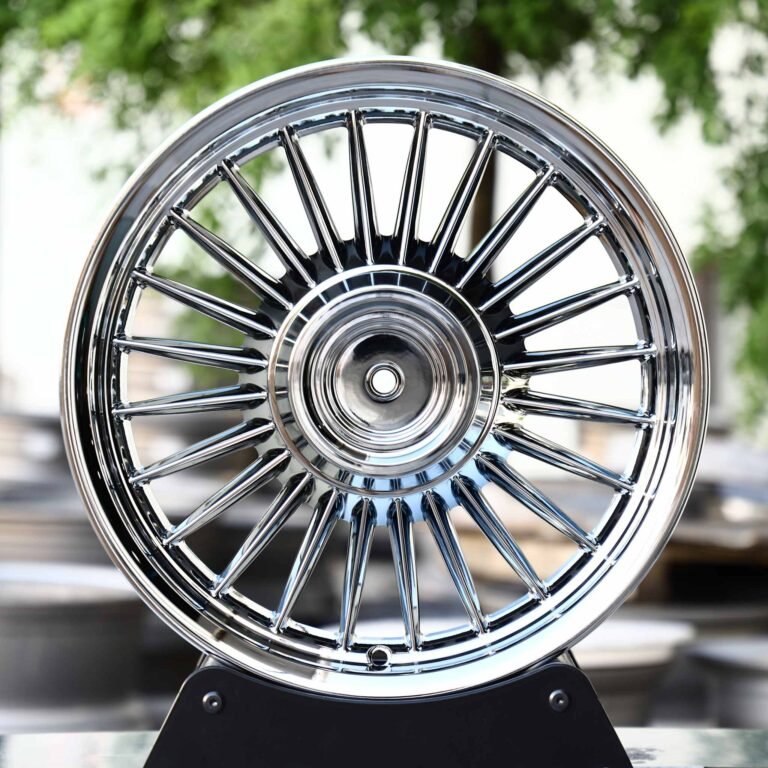 Porsche 911 wheels – Chrome Multi-Spoke, front view
