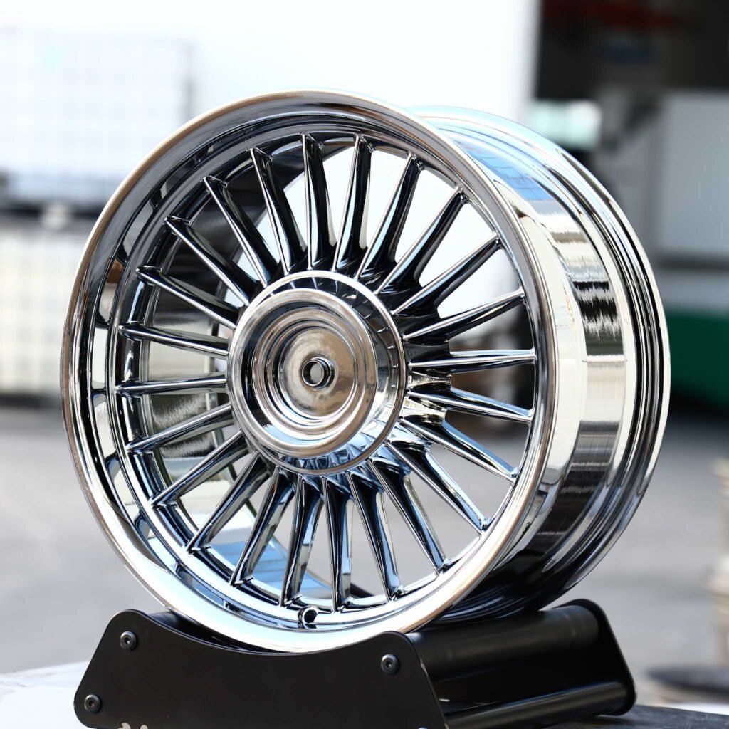 BMW M3 wheels – Chrome Multi-Spoke, angled view