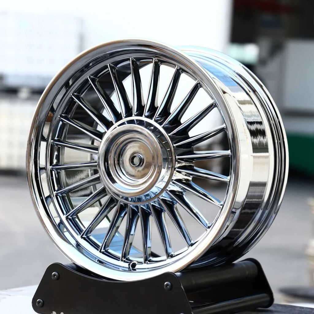 BMW M3 wheels – Chrome Multi-Spoke, angled view