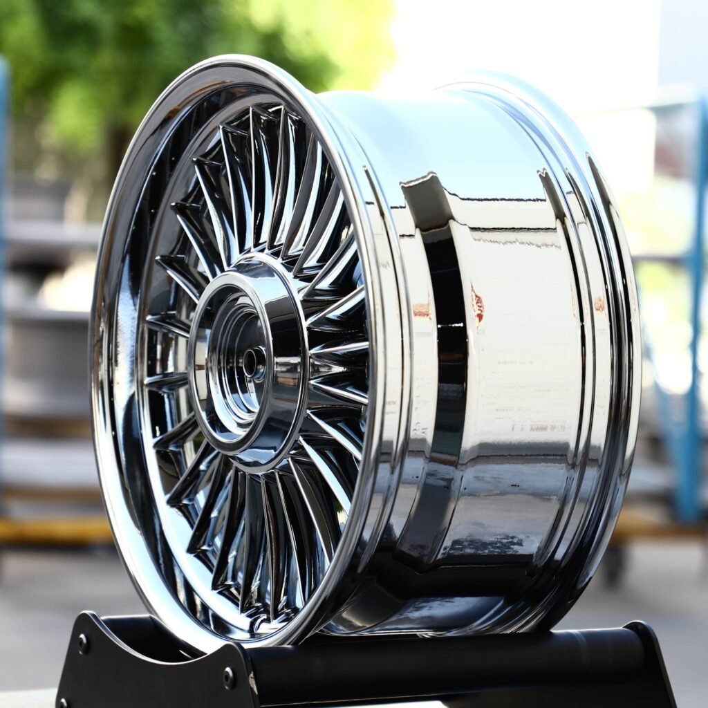 5x130 wheels – Chrome Multi-Spoke, side view
