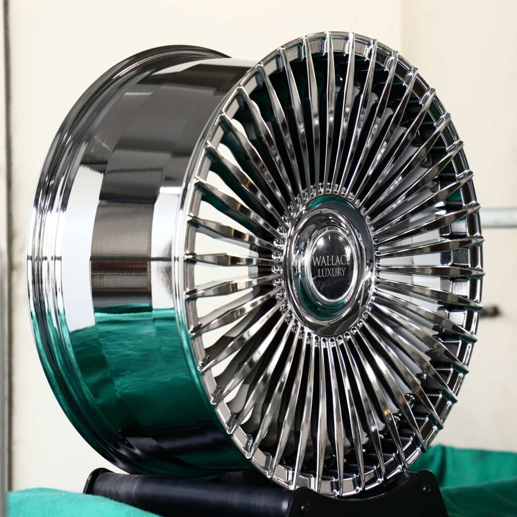5x130 wheels – Chrome Multi-Spoke, side view