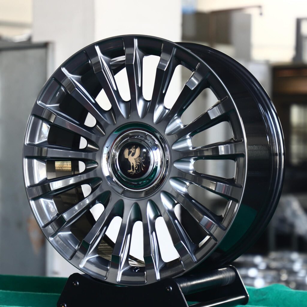 BMW M3 wheels – Chrome Multi-Spoke, angled view