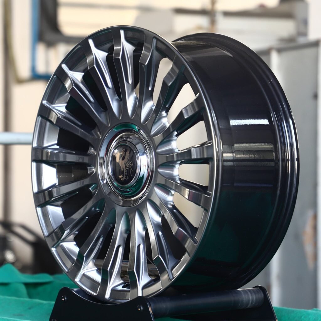 5x130 wheels – Chrome Multi-Spoke, side view