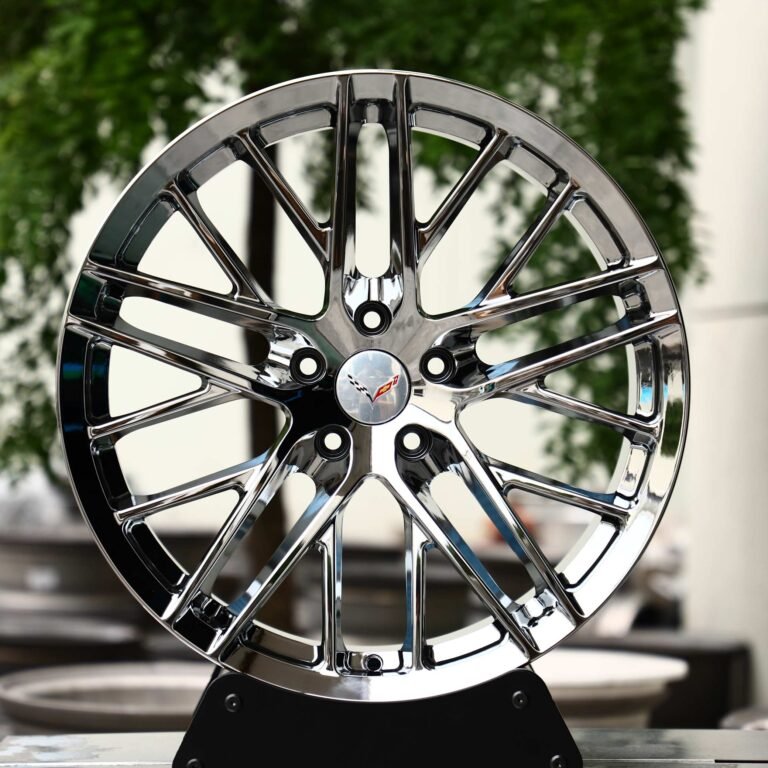 Porsche 911 wheels – Chrome Silver 10 Y-Spoke, front view