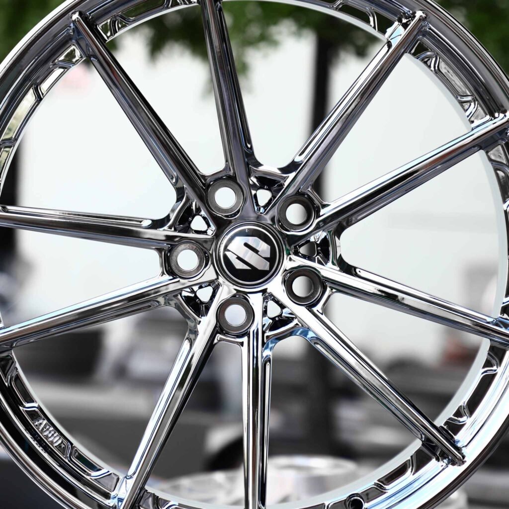 5x130 wheels – Chrome Silver Custom, side view