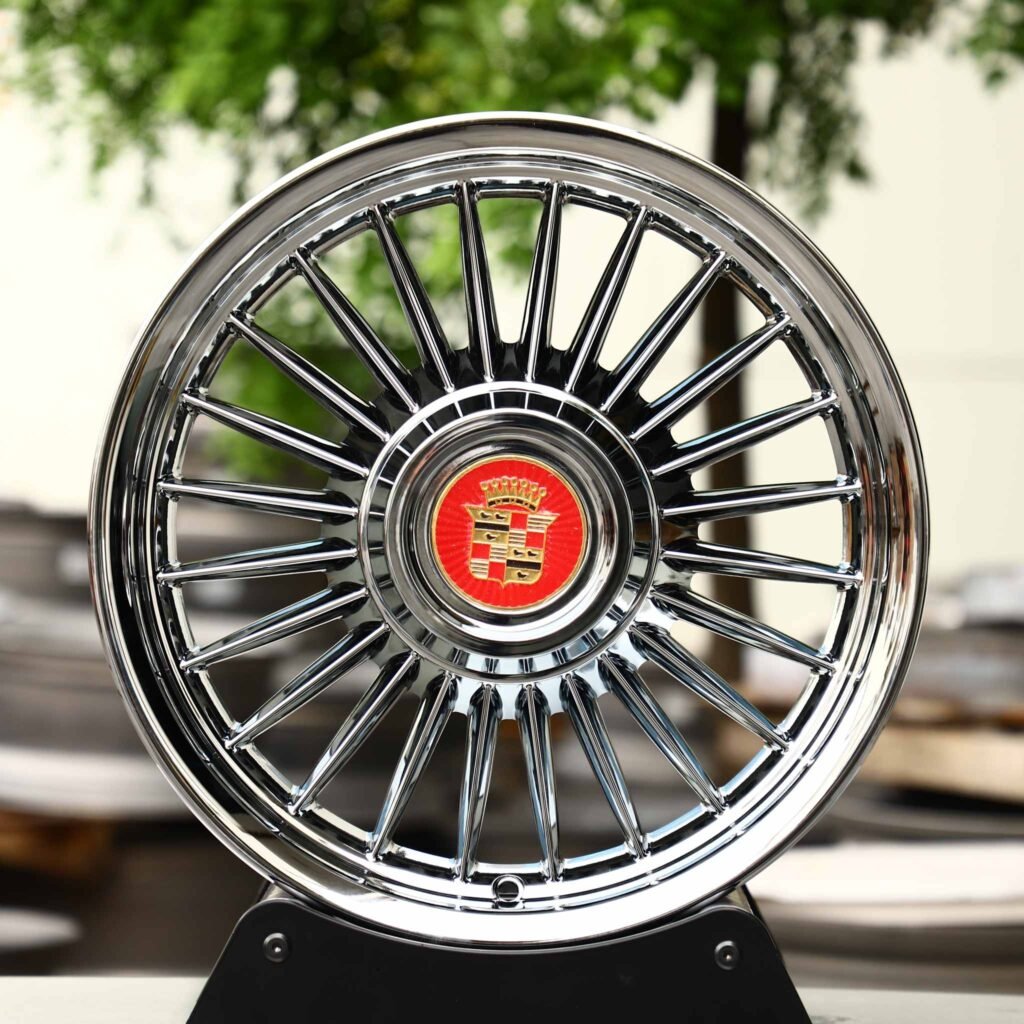 Porsche 911 wheels – Chrome Silver Custom, front view