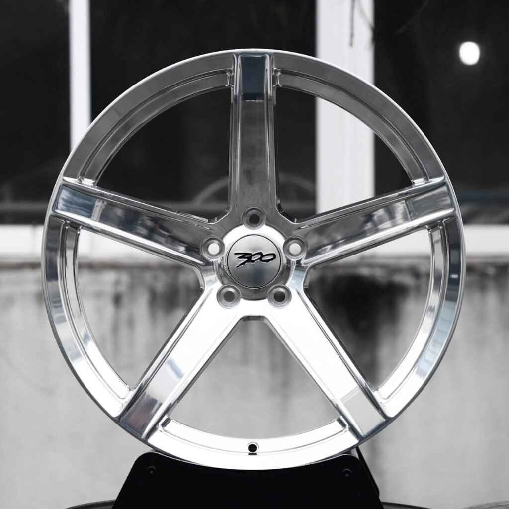 Chrysler 300 wheels – Polished 5-Spoke (Chrysler OEM-Style), front view