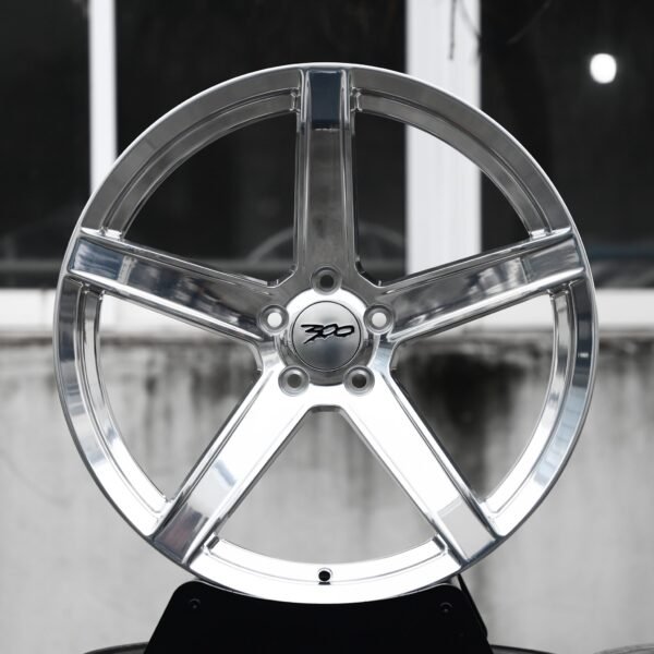 Chrysler 300 wheels – Polished 5-Spoke (Chrysler OEM-Style), front view