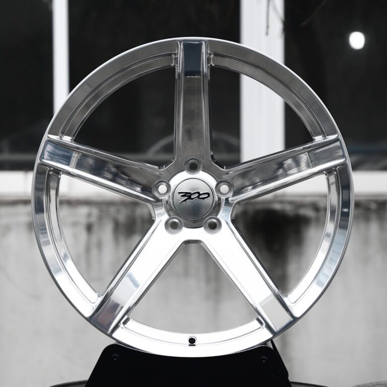 Chrysler 300 wheels – Polished 5-Spoke (Chrysler OEM-Style), front view