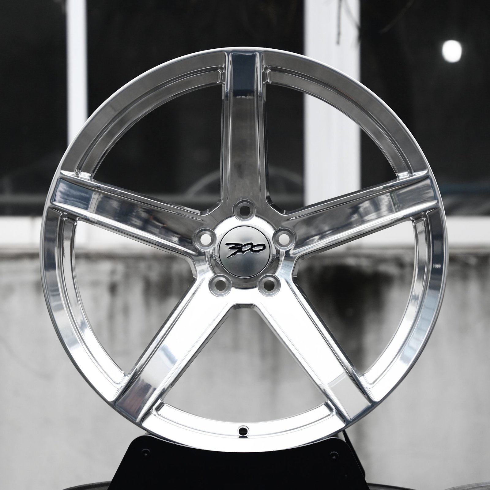 Chrysler 300 wheels – Polished 5-Spoke (Chrysler OEM-Style), front view