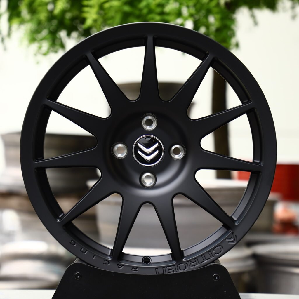 Citroen C3 wheels – Matte Black 10-Spoke (Citroen OEM-Style), front view