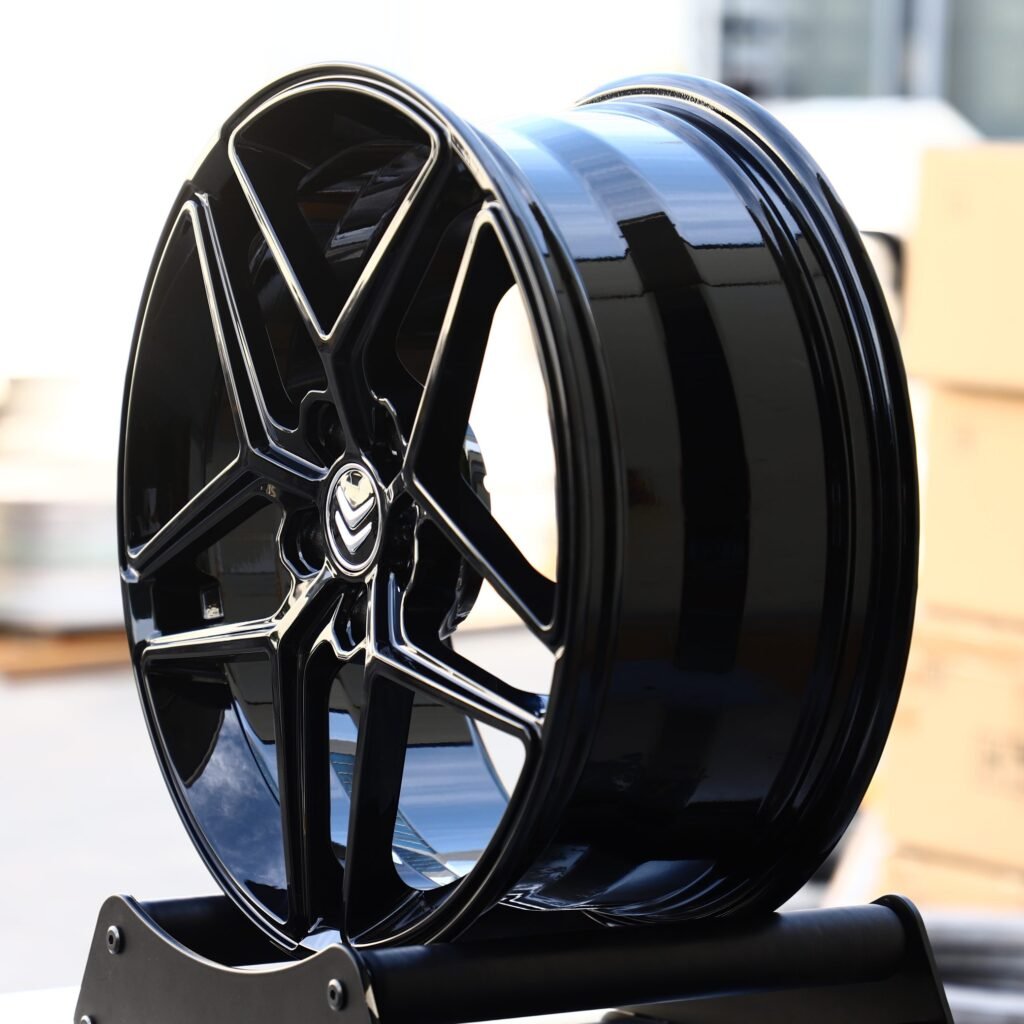 Citroen Style Gloss Black 5 Y-Spoke Forged Wheels - Citroen C5 / Peugeot 508 Fitment (5-Lug) view 4