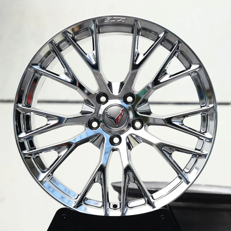 Corvette OEM-Style Chrome Mesh Forged Wheels – Chevrolet Corvette / Camaro, front view