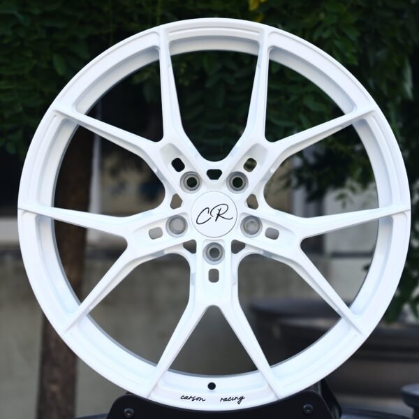 Porsche 911 wheels – CR Gloss White 5 Y-Spoke, front view