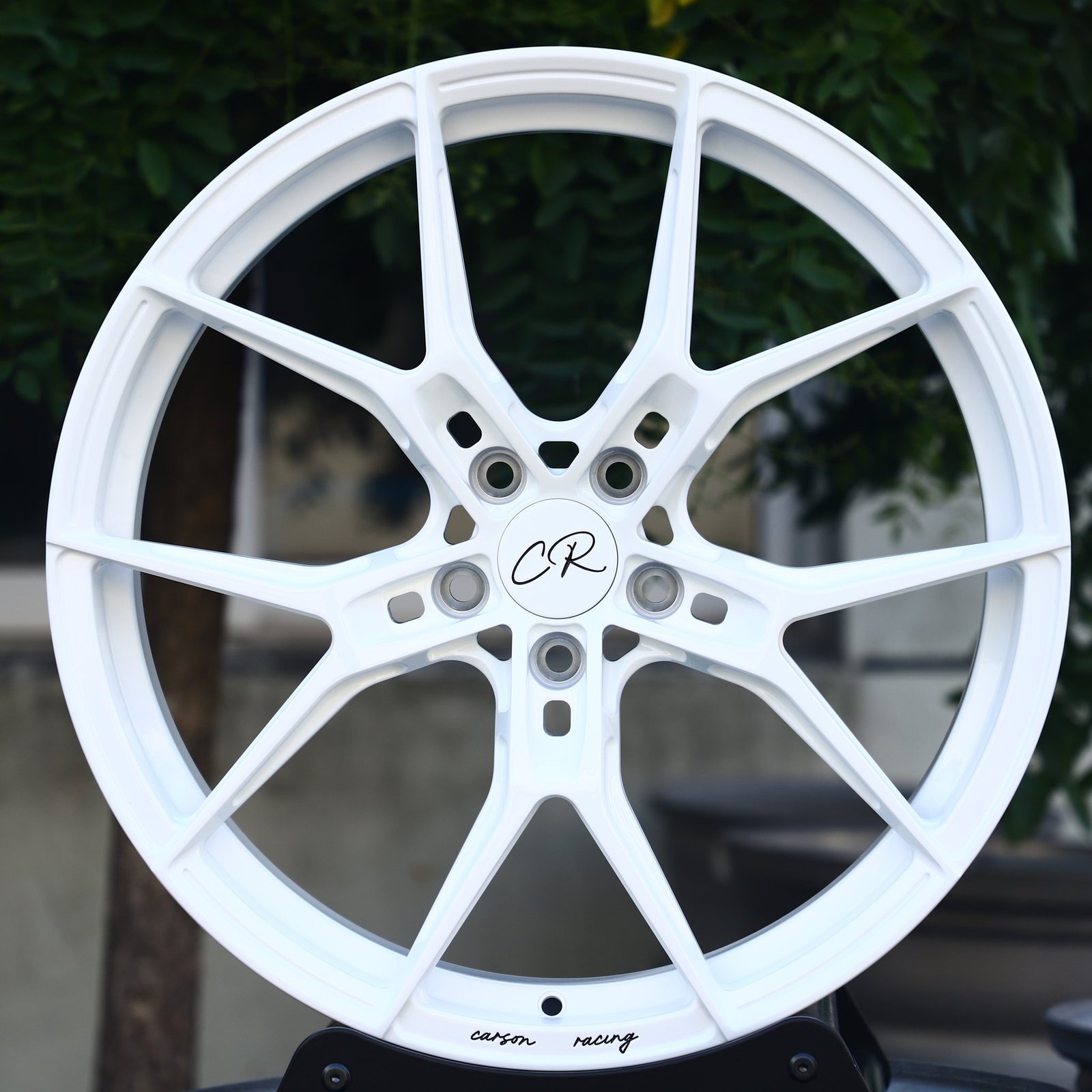 Porsche 911 wheels – CR Gloss White 5 Y-Spoke, front view